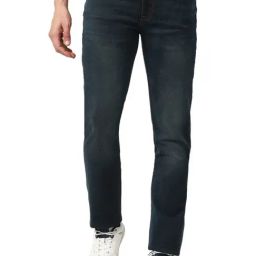 Simon Carter London Regular Navy Lightly Washed Mid Rise Jeans-image-62