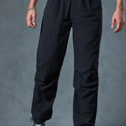 Bewakoof Black Loose Fit Trackpants-image-79