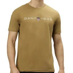 GANT Solid Round Neck Regular Fit T-Shirt-image-73