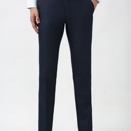 Peter England Men Printed Slim Fit Trousers-image-48