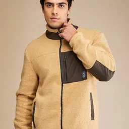 Being Human Men Solid High Neck Cotton Front-Open Sweatshirt-image-46