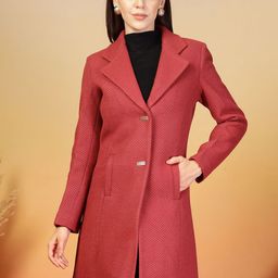 Juelle Self Design Longline Winter Overcoat-5