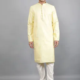 Manish Creations Floral Woven Design Mandarin Collar Jacquard Straight Kurta With Churidar-picture-44