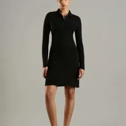 Tommy Hilfiger Black Cotton Slim Fit Dress-picture-35