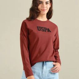 U.S. Polo Assn. Rust Embellished T-Shirt-image-22