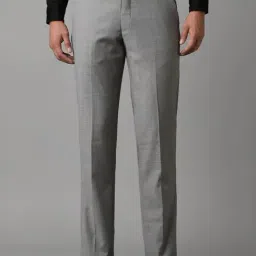 Louis Philippe Grey Slim Fit Trousers-picture-21