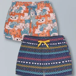 Plum Tree Pink Cotton Regular Fit Shorts - Pack of 2-image-16