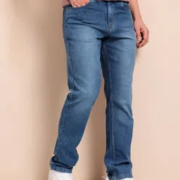 Mast & Harbour Men Slim Fit Mid-Rise Light Fade Stretchable Jeans-picture-18