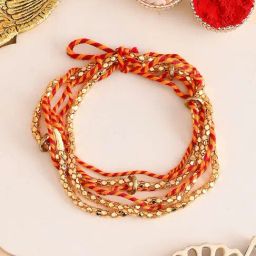 Aapno Rajasthan Twisted Ring Mauli Thread Rakhi-picture-33