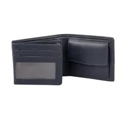Kara Navy Casual Leather Bi-Fold Wallet For Men image 4