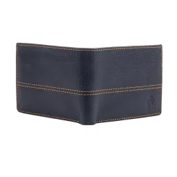 Kara Navy Casual Leather Bi-Fold Wallet For Men image 3