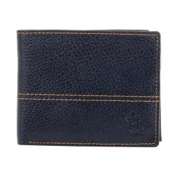 Kara Navy Casual Leather Bi-Fold Wallet For Men image 2