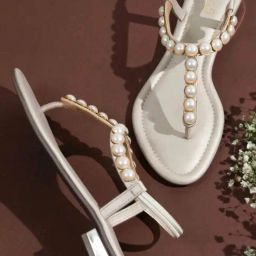 Inc.5 Women's Gold T-Strap Sandals-image-52