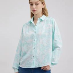 Pepe Jeans Aqua Floral Print Full Sleeve Shirt-image-18