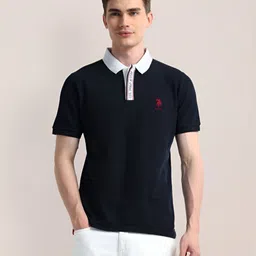 U.S. Polo Assn. Men Polo Collar Applique Slim Fit T-shirt-picture-41