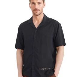 Rare Rabbit Black Boxy Fit Graphic Shirt-picture-42