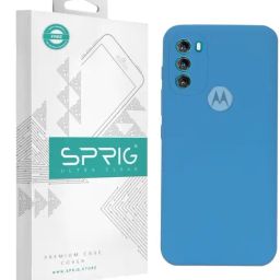 Sprig Liquid Silicone Back Cover for Motorola G71 (Blue)-image-88