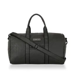 Lavie Sport Captain 32L Synthetic Leather Unisex  Duffle Bag (Black)-image-92