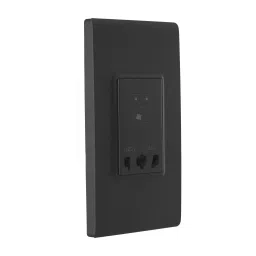 Legrand Shaver Socket with Plate Allzy 4 Module Matt Black, 6812 55 image 2