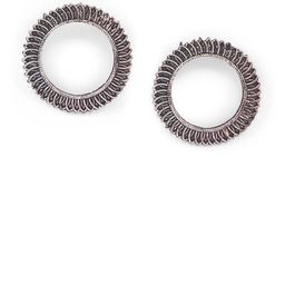 Zoey Oxidized Circular Shaped Studs image 2