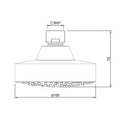 Jaquar 100 mm Round ABS Silver Wall Mount Overhead Rain Shower OHS-CHR-1989-image-110
