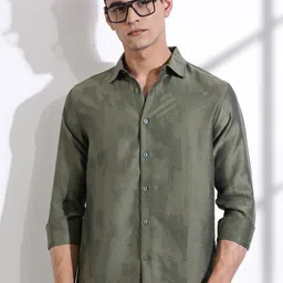 Thomas Scott Men Classic Slim Fit Opaque Casual Shirt-image-34