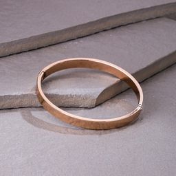 The Roadster Lifestyle Co Men Rose Gold Plated Kada Bracelet-image-88