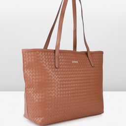 Fastrack Textured Oversized Structured Shoulder Bag with Pouch image 2
