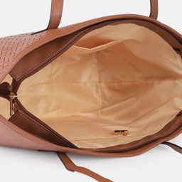 Fastrack Textured Oversized Structured Shoulder Bag with Pouch image 5