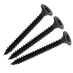 Rpi Shop 6 x 25mm (D 3.5 mm) Black Phosphate Finish Drywall Gypsum Screw Pack of 900 Pcs (450 Pcs Screw & 450 Pcs WallPlugs)-35