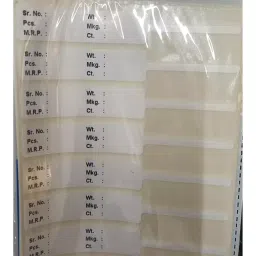 GENERIC Printed Type Jewellery Lable 13x92 mm White, J-6 (Pack of 3000)-16