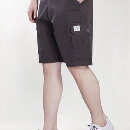 THE BEETEL HOUSE Men Mid Rise Relaxed Fit Cotton Cargo Shorts-picture-9