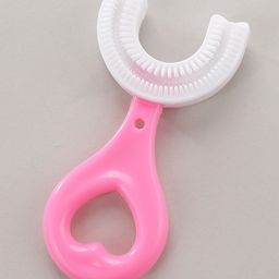 U Shaped Silicone Toothbrush - Pink-5