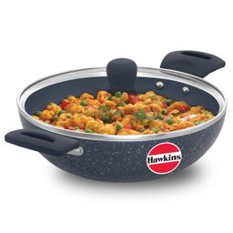 Hawkins Ceramic Nonstick 2.5 Litre Deep Kadhai Induction Deep Fry Pan with Glass Lid Granite Kadai - Black-10
