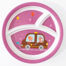 Three Sectioned Plate with Car Print - Purple-20