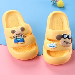 Oh! Pair Slip On Clogs with Bear Applique - Yellow-picture-18