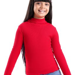 Honeyhap Premium Cotton Elastane Solid Colour Top with Bio Finish - High Risk Red-picture-11