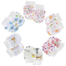 MOMISY Cotton Set Of 6 Floral & Animals Printed Mittens Set - Multicolor-19