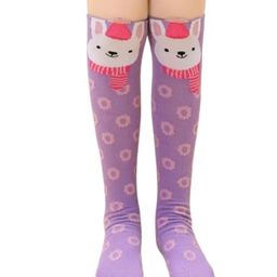 MOMISY Animal & Floral Designed Knee Socks - Purple-image-70