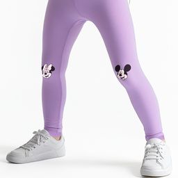 Nautinati Knit Disney Mickey & Friends Featuring Characters Printed Leggings - Purple-image-92