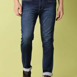 V-Mart Men Mid-Rise Slim Fit Low Distress Light Fade Stretchable Jeans-image-65