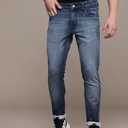 WROGN Men Slim Fit Heavy Fade Stretchable Jeans-picture-18