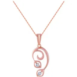 P.C. Chandra Jewellers 14 kt Gold & Diamond Pendant without Chain-image-71