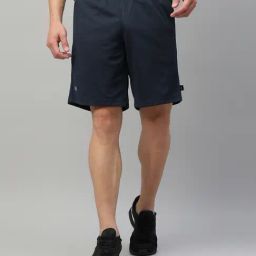 Dida Navy Polyster Regular Fit Solid Shorts-image-58