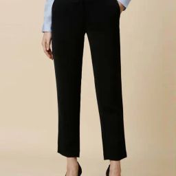Allen Solly Black Mid Rise Formal Trouser-image-86