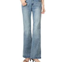 Mixxo Light Indigo Fit Up Long Mid Rise Bootcut Fit Jeans-picture-16