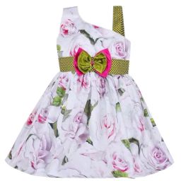 Wish Karo Girls Pink Cotton Floral Frock-picture-43