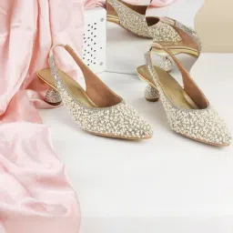 Metro Women's Gold Sling Back Sandals-picture-21