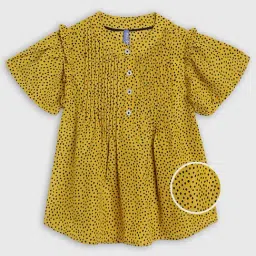Blue Giraffe Kids Yellow Printed Top-image-68