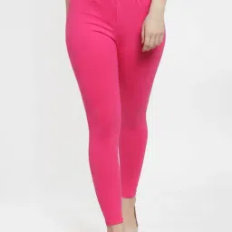 Gracit Pink Regular Fit Leggings-image-12